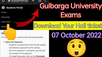 2nd 4th 6th Sem Hall Ticket Gulbarga University 7 Oct 2022 UG Degree Course Payment Amount id detail