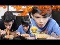 Spicy Noodle Challenge With Little Brother! (Painful)