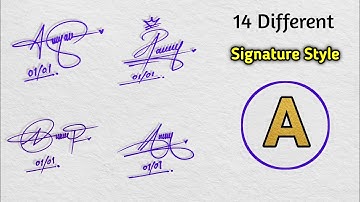 12 Creative signature using only letter A || A letter stylish signature ideas