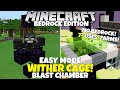 Minecraft Bedrock: Easy Mode Wither Cage & Blast Chamber Tutorial! No Bedrock! MCPE PC Xbox PS4