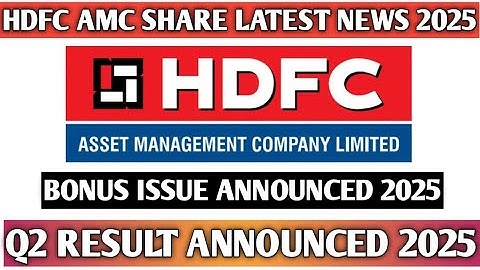 HDFC Amc share latest news 2025||Q2 Result announced||Full details 2025