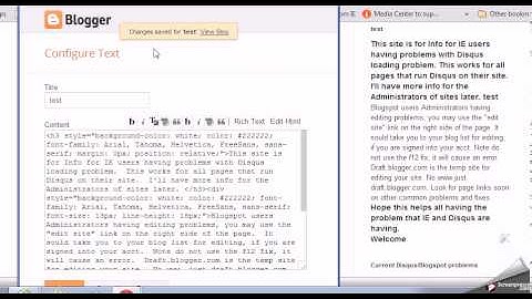 Blogspot problem with saving a "Text" gadget after edit work around