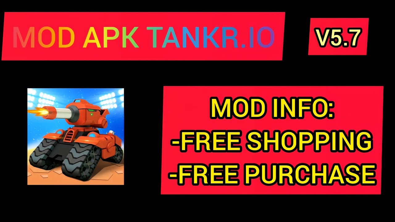 MOD APK FREE SHOPPING TANKR.IO TANK REALTIME BATTLE YouTube