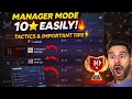 Manager Mode 10 Star Easy Tactics 🔥 | Reach 10 Star in 1–2 Hours | FC Mobile 