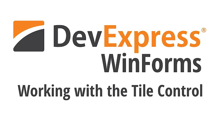 Working with the WinForms Tile Control