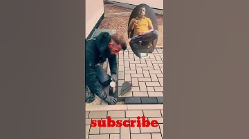 interlocking tile install #shorts #trending #viral #worksiter #youtubeshorts #amazing #construction