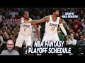 NBA Second Half Schedule Released | Fantasy Basketball Playoff Schedule