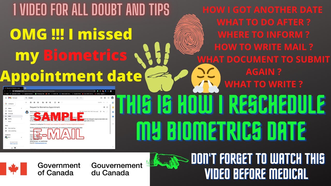 How to reschedule biometrics appointment for canada in 2021 vfs