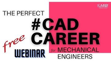 The Perfect #CAD Career for Mechanical Engineers By Kaustubh Panse at CADD Centre Design Studio Pune