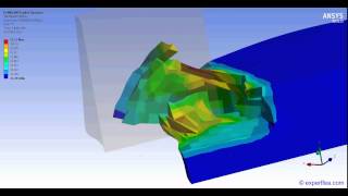 ANSYS WB Explicit Dynamics FEA - Machining simulation of milling a metal part (trial)