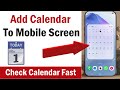 How To Add Calendar Widget To Mobile Home Screen | Add Calendar To Android Home Screen Samsung