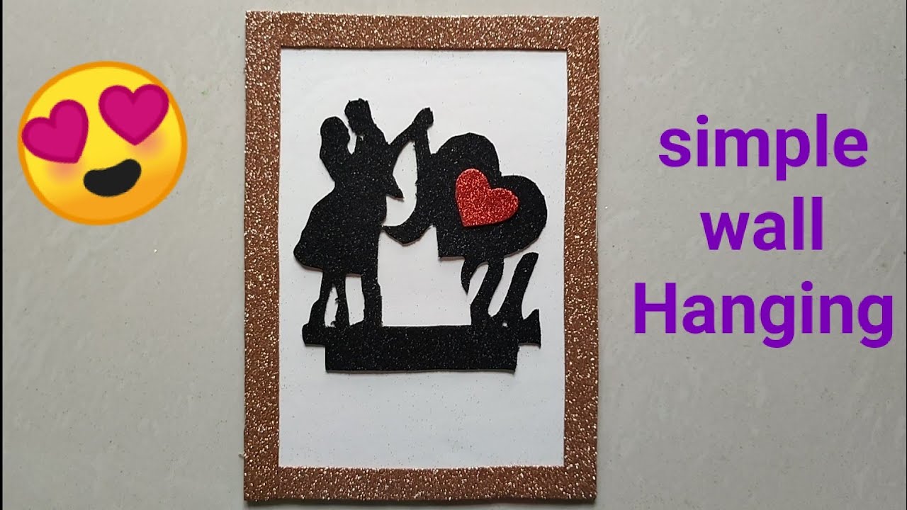 Diy wall hanging how to make wall hanging at home glitter sheet