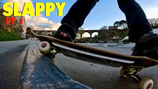 Learning To Slappy 50-50 grind On A Curb #skateboarding 