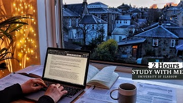 2 HOUR STUDY WITH ME | Background noise, Birds Chirping, 10-min break, No Music, Study with Merve
