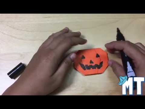 Origami HALLOWEEN - Hướng dẫn gấp BÍ NGÔ 1 , ĐÈN BÍ NGÔ | Foci