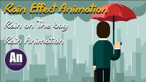 rain effect animation/rain on the boy/rain animation/2d cartoon/adobe animate cc 2022/free