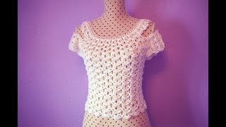 Crochet  blouse for women MAJOVEL CROCHET