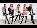 How to style tights for fall / winter | trendy and classy outfits