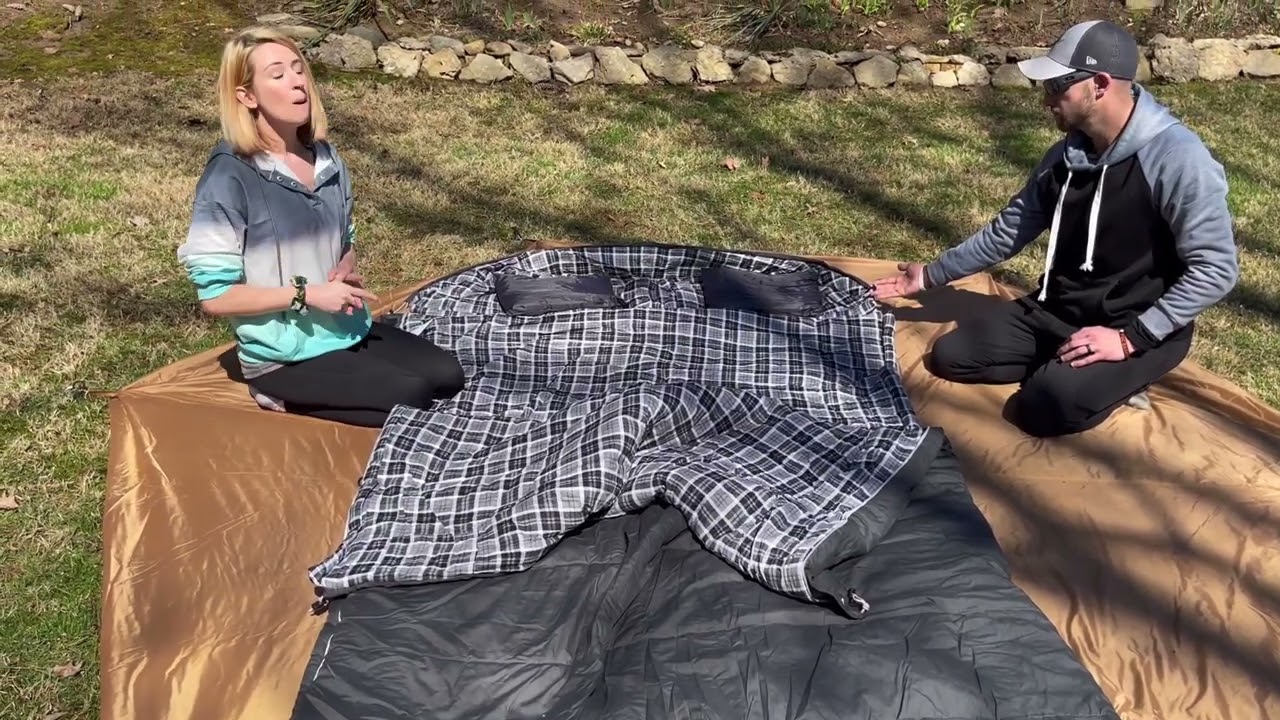Review of KingCamp Cotton Flannel Double Sleeping Bag YouTube