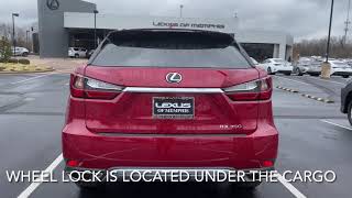 Wheel lock location in newer Lexus models/ Lexus of Memphis