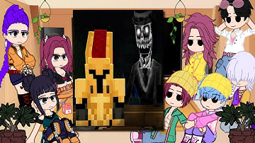 KPOP Demon Hunters React To AJTHEBOLD || Gacha reacts to Minecraft + HamoodeG & Incendius