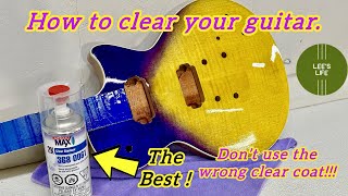 How to clear coat. Guitar cleared with spraymax 2k clear. The best diy clear. #guitar #clearcoat
