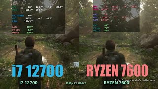 Ryzen 7600 vs i7 12700