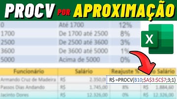 PROCV por APROXIMAÇÃO | Como usar o PROCV com correspondência aproximada no Excel passo a passo