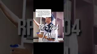 WOW GAJI CLEANING SERVICE AJA SEGITU !!! #shorts #vidioshort #gaji #cleaningservice #cleaning