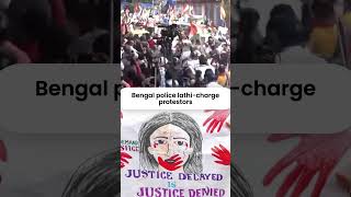 Lathi Charge On The Anniversary Of Rg Kar Rape & Murder Case | #kolkata #rgkarhospital #shorts