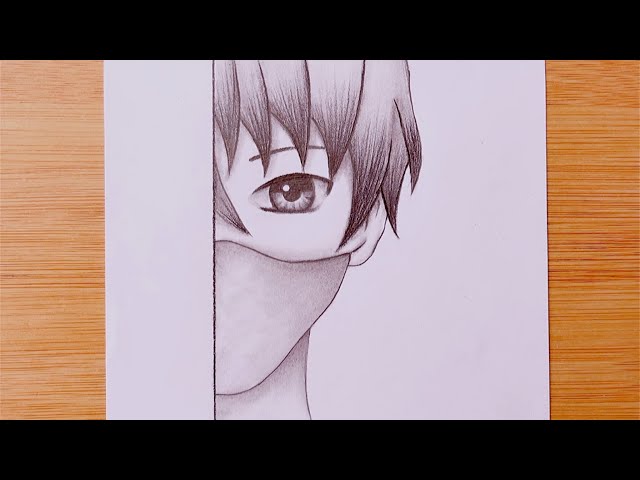 Easy Draw Anime, how to draw an anime boy for kids step 6