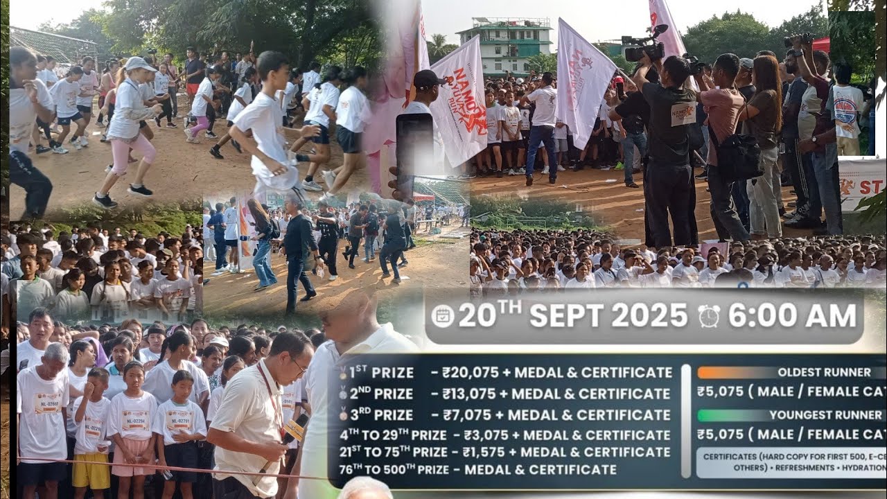NAMO YUVA  RUN (Run for drug free NAGALAND) Date 20th September 2025