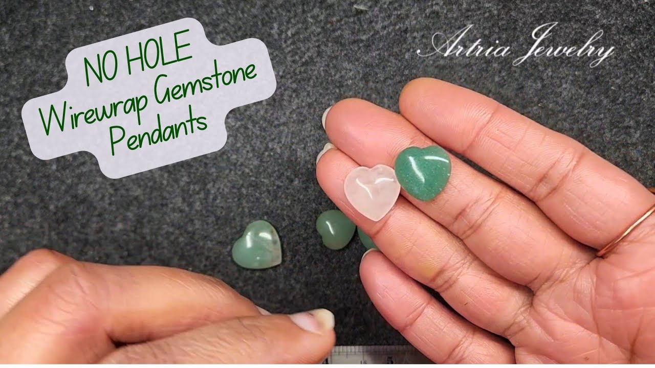 Wire Wrap Gemstone Hearts - No Hole Crystals, DIY Heart Pendant, Beginner-friendly Wirewrap Tutorial