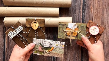 Turn PAPER TOWEL ROLLS into JUNK JOURNAL TREASURES! Easy DIY Step-By-Step TUTORIAL! #recycle #howto