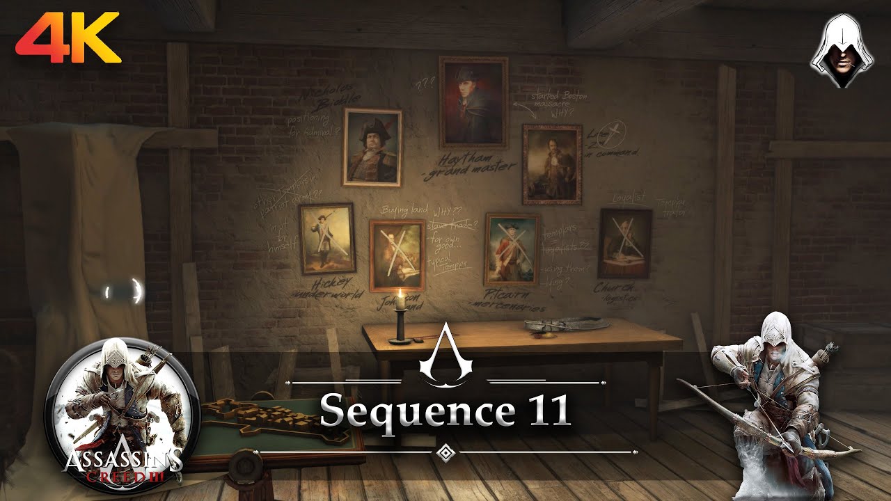Assassin's Creed III (2012): Sequence 11 | Full Synchronization | 4K | I'm Wanted Boy |