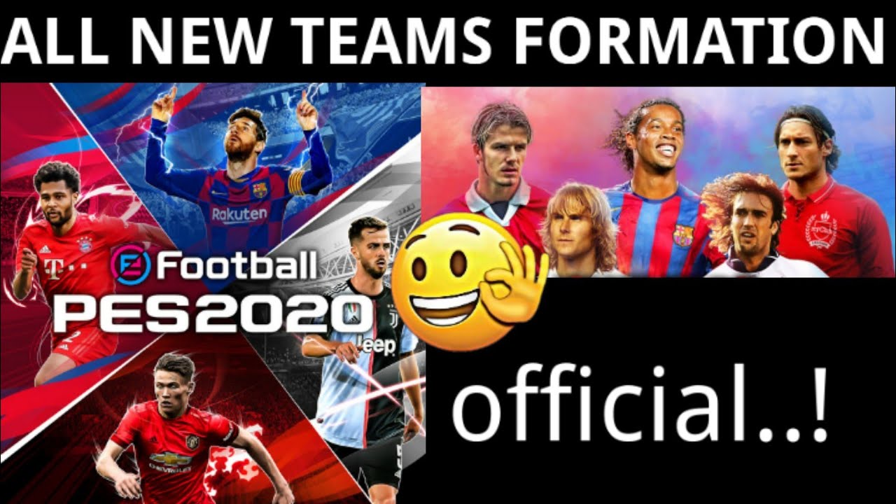 official..!! Pes 2020 New Teams, Formations, managers #