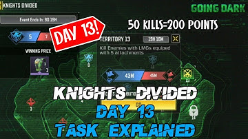 KNIGHTS DIVIDED EVENT 13TH DAY TASK EXPLAINED | COD MOBILE | VAGUE GAMER