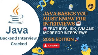 Core Java Interview Questions | Fundamentals of Java | Basics of Java | JDK, JRE and JVM