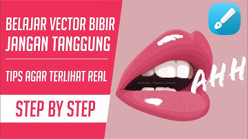 CARA MEMBUAT BIBIR DAN GIGI VECTOR ART