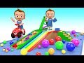 Marble Color Balls Slider Wooden Toy Set | Learn Colors for Children with Baby Kids Educational Toys