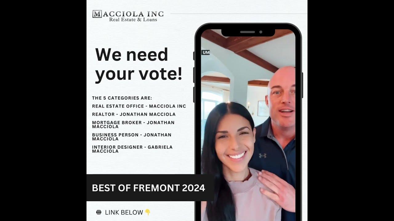 ⭐️This is our 6th nomination for "The Best Of Fremont 2024" YouTube
