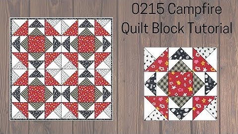 0215 Campfire Quilt Block Tutorial | Block a Day 2023 | Rotary Cutting | Accuquilt