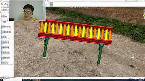 Instructions for designing the conveyor belt by Solidworks software