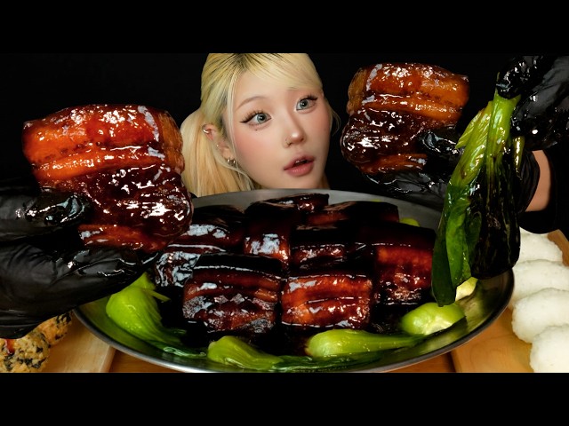 입에 넣자마자 사르르 녹는 동파육..❤️고소한 버터주먹밥 & 불닭주먹밥까지! 먹방 ASMR | MELT-IN-YOUR-MOUTH BRAISED PORK BELLY MUKBANG