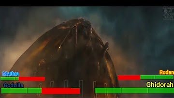 Godzilla vs ghidorah with healthbars 2/2 last fight