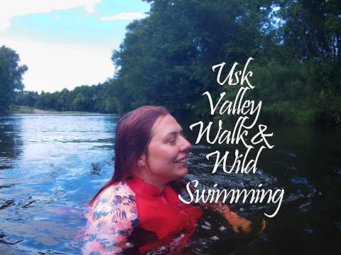 Wild Swimming with our Romanian Rescue Dog | Llanvihangel Gobion | Usk River Valley Walk