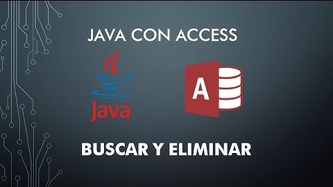 Buscar y Eliminar en Java con Access