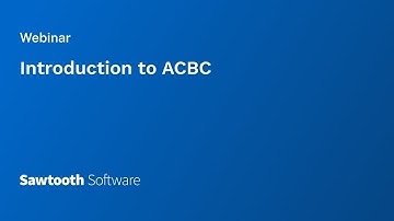 Introduction to Adaptive Choice-Based Conjoint (ACBC)