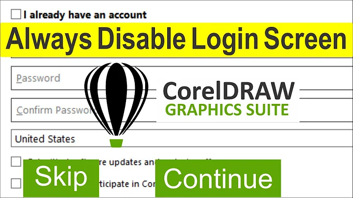 How To Remove Or Disable login Screen in CorelDRAW | Skip Login Screen | By Aik Second