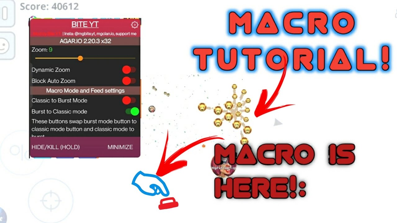 Agario Mod Menu-Macro Got Blocked-How To Speed Up Hold Button Feed -Fix  Login(Agar.io Mobile) 